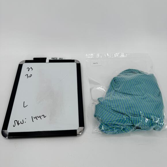 Vineyard Vines Polo Mens Large Blue Green Stripe OTG Sankaty On The Go Shirt - Picture 6 of 6